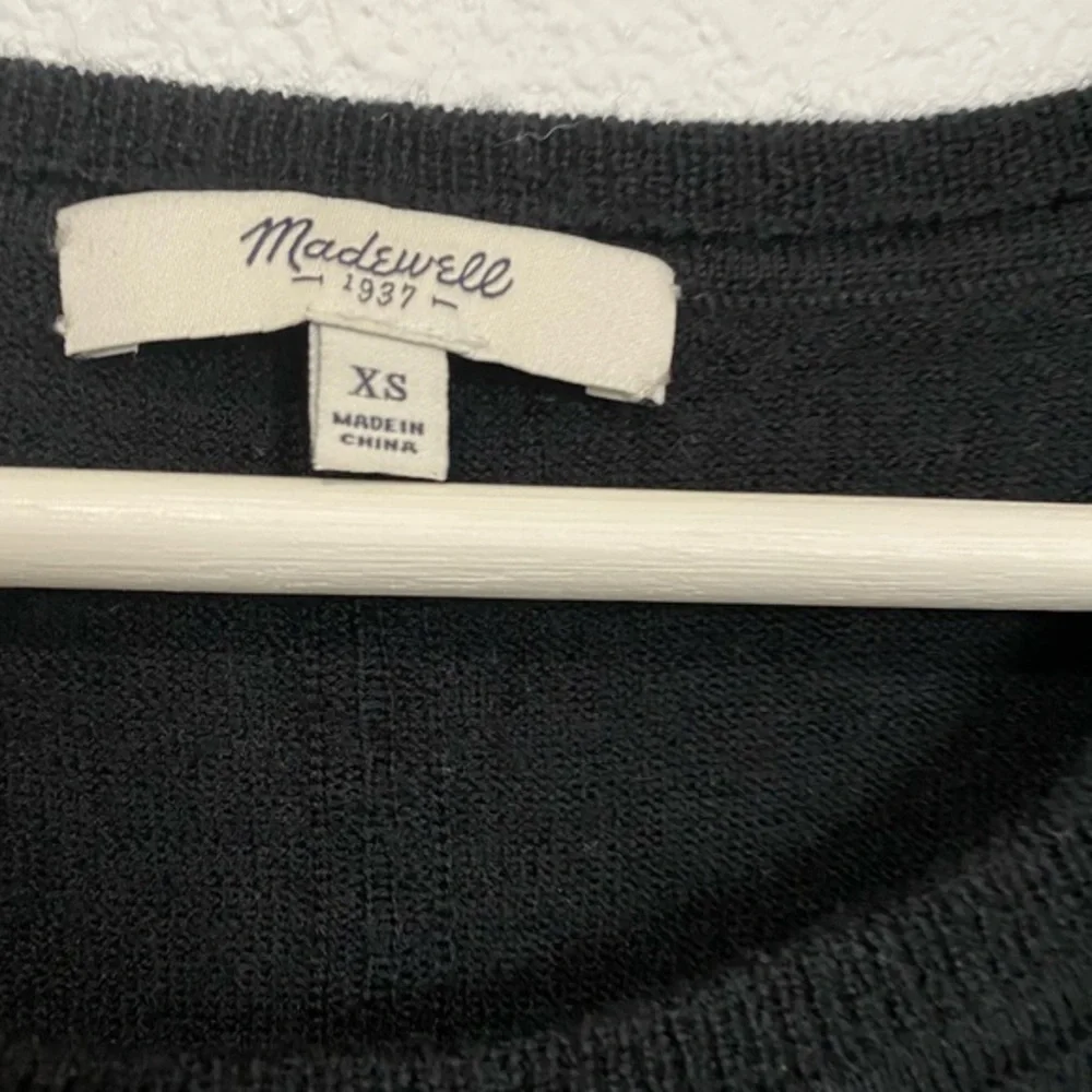 Madewell 100% Merino Wool Black Sweater XS